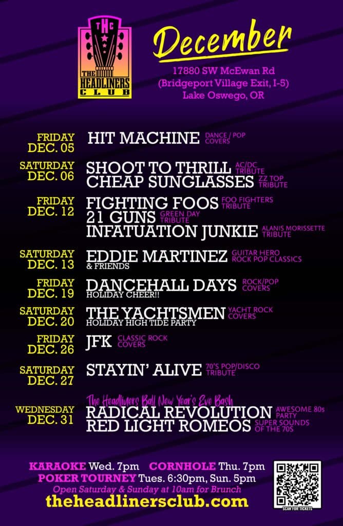 October Concerts at The Headliners Club