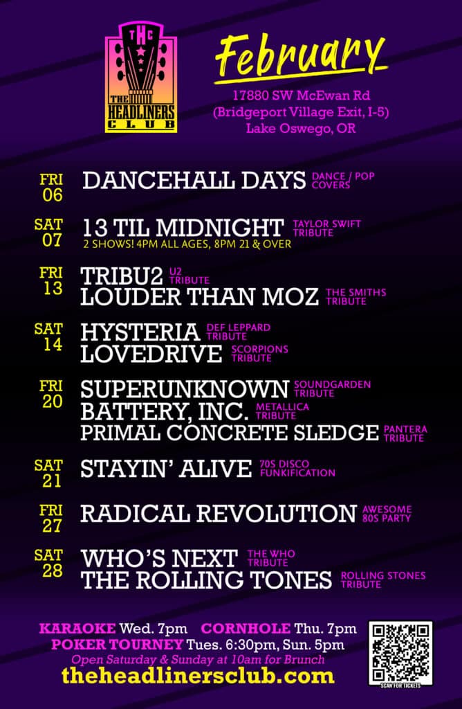 2026-02 HEADLINERS - feb - 11X17 October Concerts at The Headliners Club