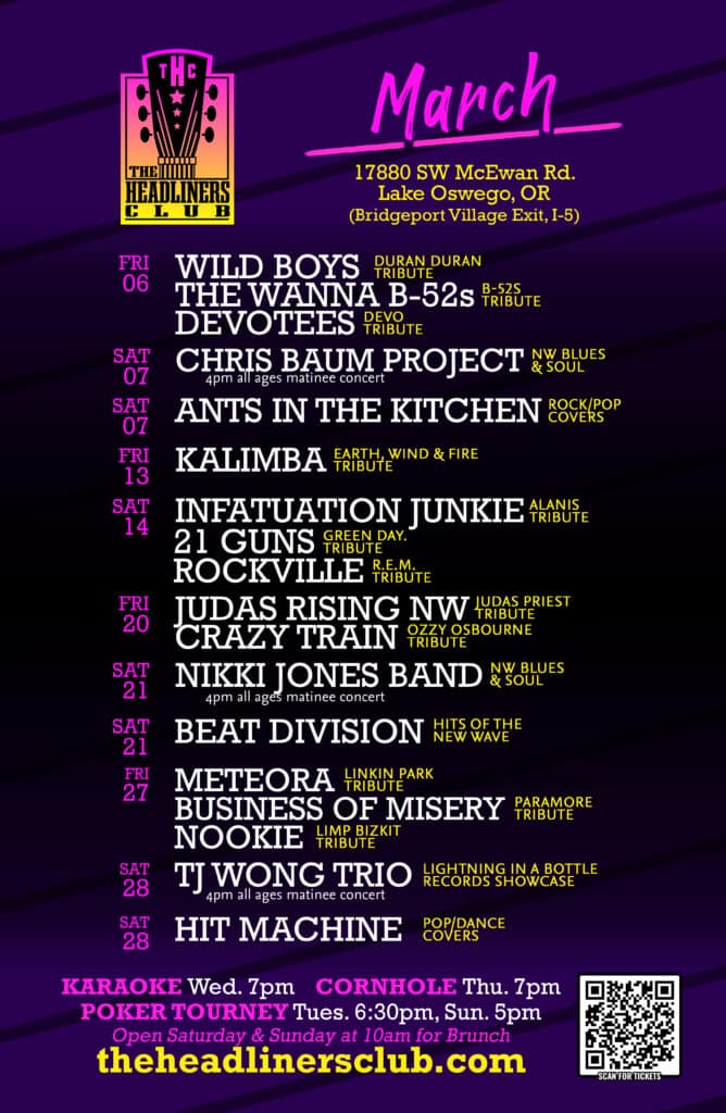 October Concerts at The Headliners Club