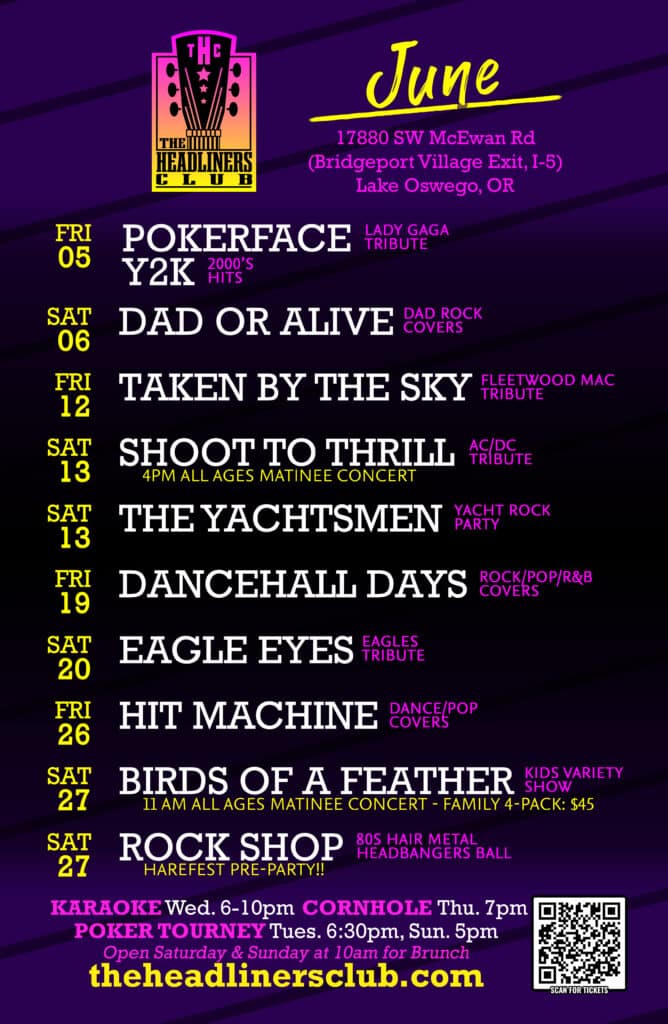 2026-06 HEADLINERS - June - Social 11X17 October Concerts at The Headliners Club