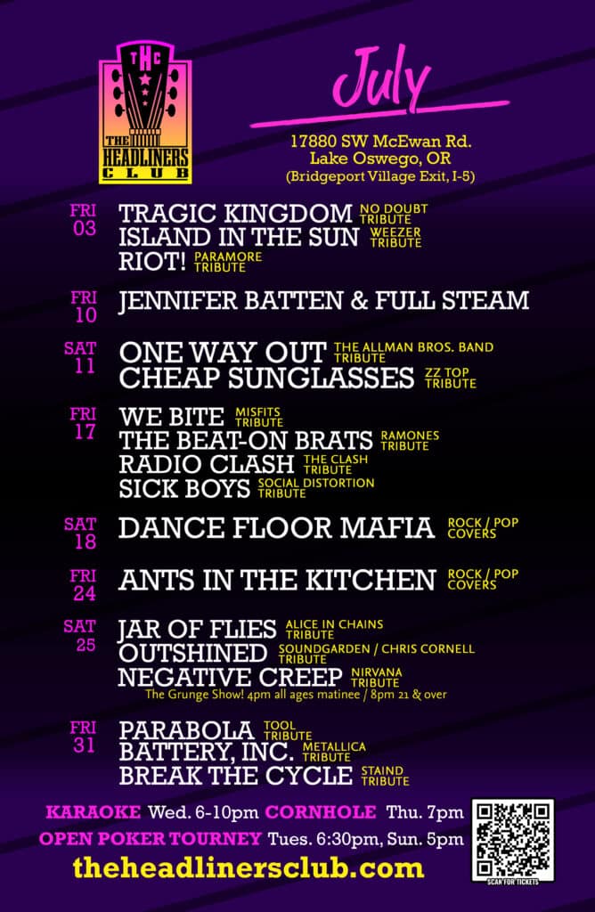 October Concerts at The Headliners Club